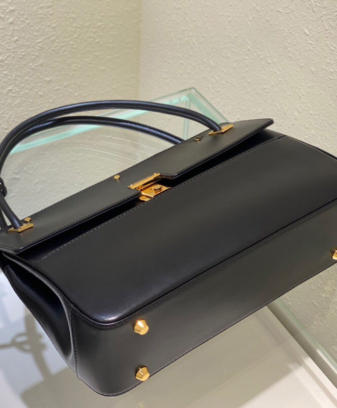 Christian Dior Parisienne Bag Leather Black